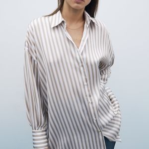 Zara Flowy Lined buttoned shirt